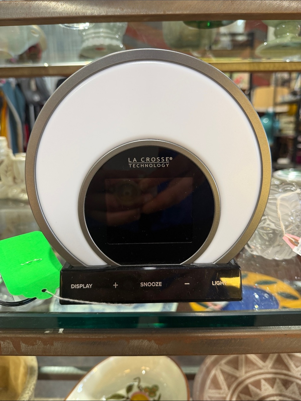 LaCrosse White and Black LED Alarm Clock